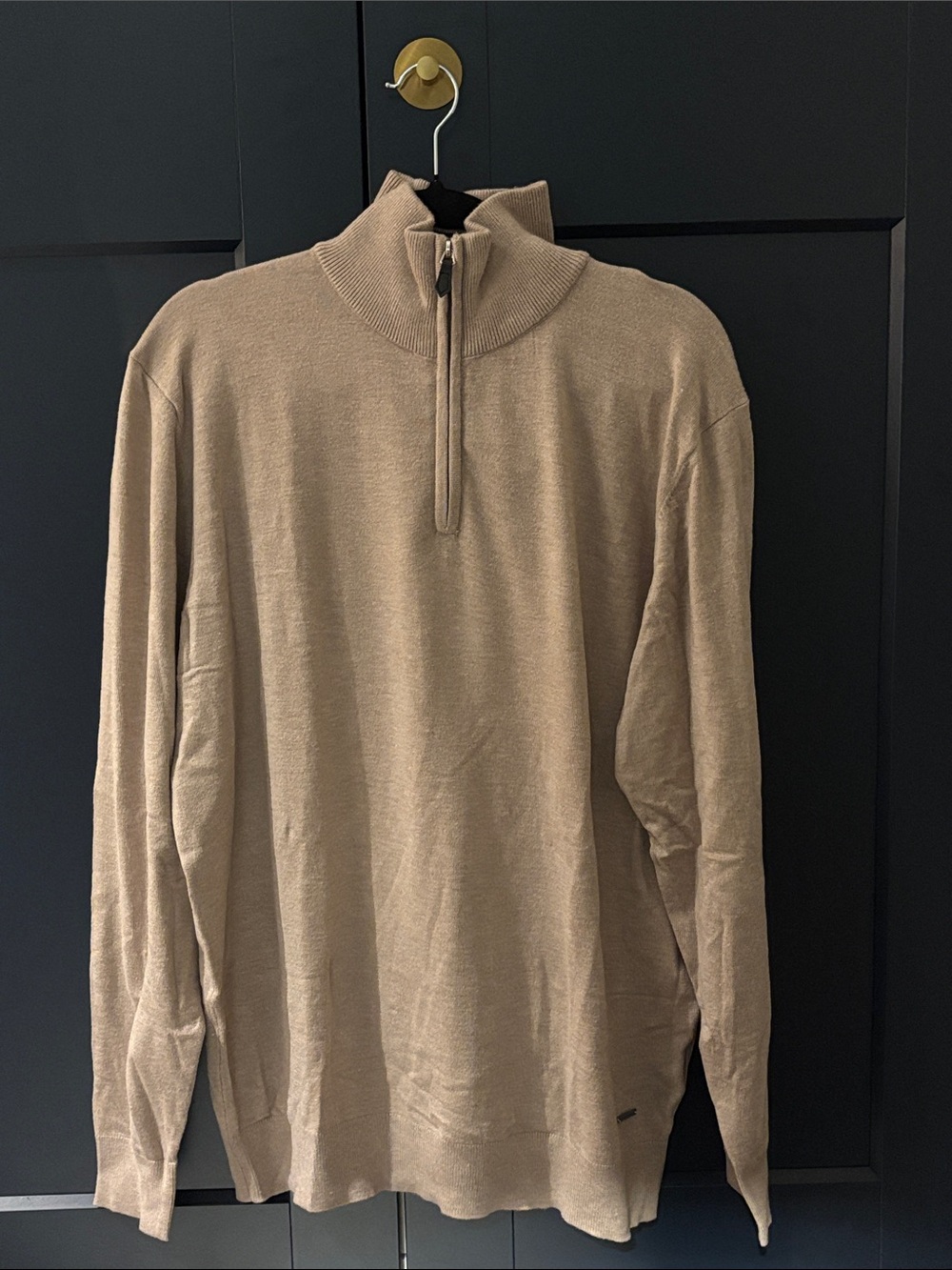 Projek Raw Men's Half-Zip Sweater Pullover - Mix Beige